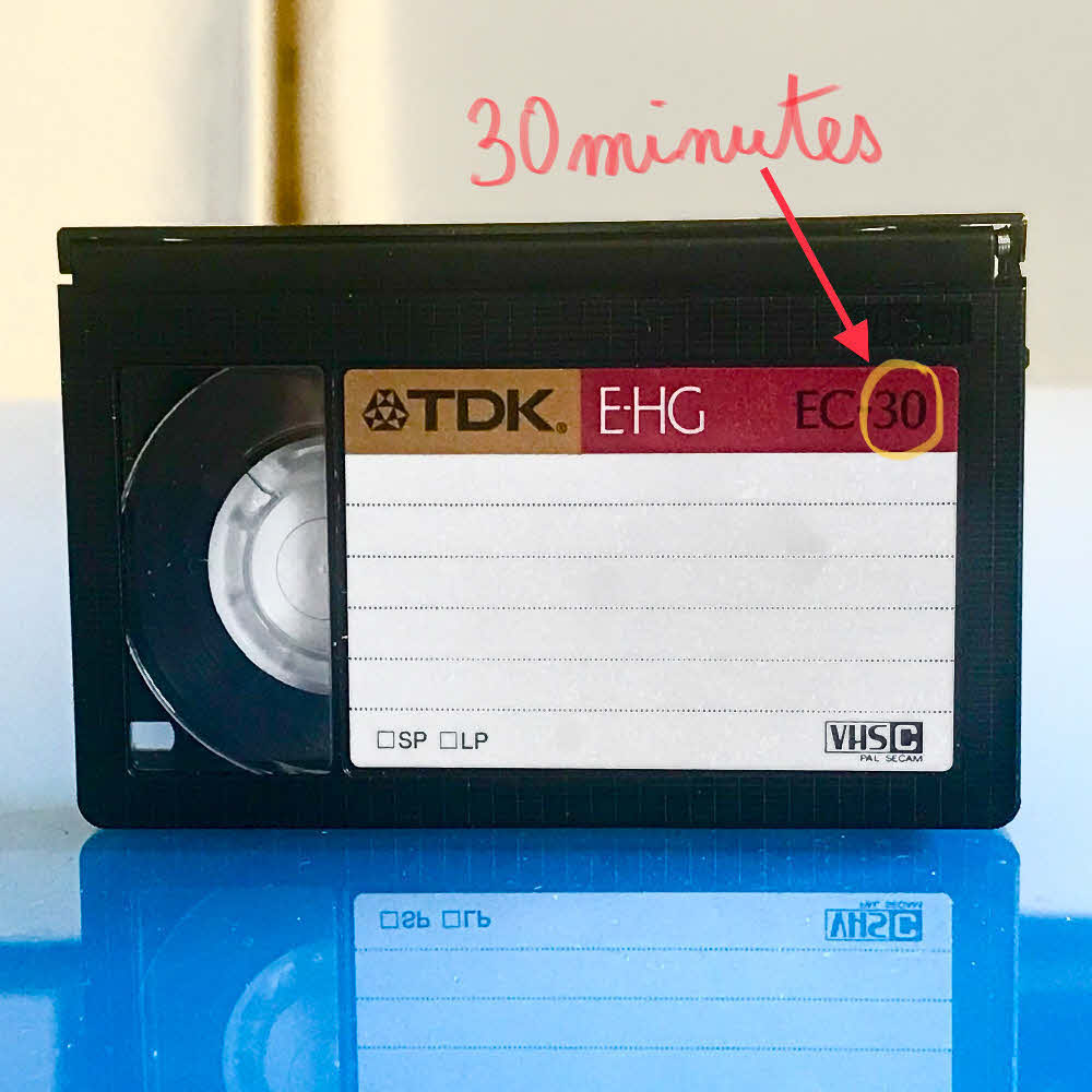 Durée des cassettes VHS-C