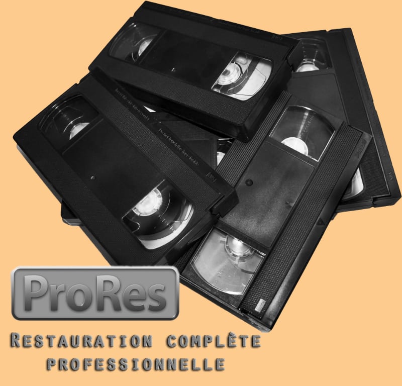 Numérisation Cassettes videos VHS en Apple Prores sur disque dur
