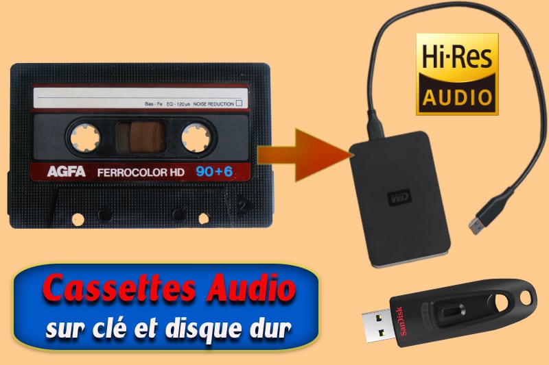 Numérisation de Cassette audio en Hi-Res sur clé USB