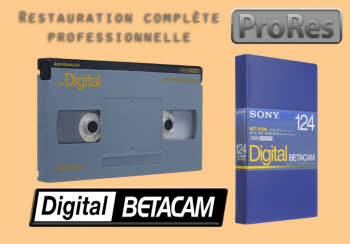 Numérisation de cassette video Digital Betacam numérique
