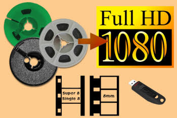 Numérisation de  film Super 8 et 8mm en Haute Définition sur clé usb